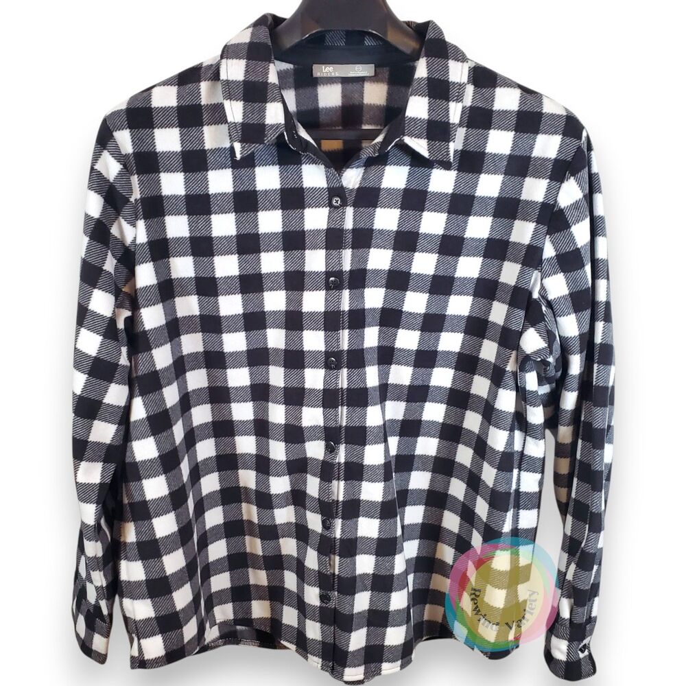 Lee Riders Black White Check Flannel XXL